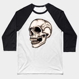 Human skull head Baseball T-Shirt